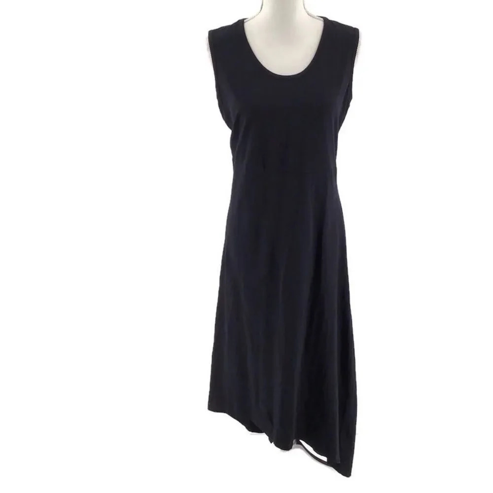 D & Co Denim & Co Sleeveless Asymmetrical Hem Tie Back Maxi Dress Size Small